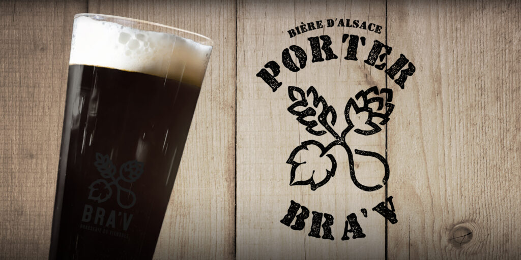 BraV bière Porter : bière brune de la Brasserie du Vignoble