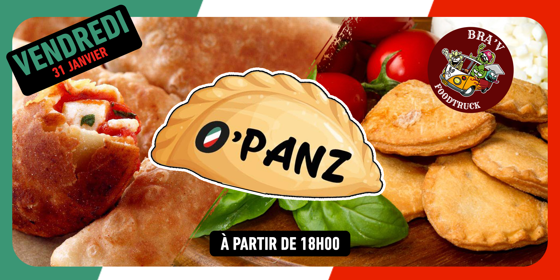 Foodtruck italien panzerotti O’Panz au BaRàBraV