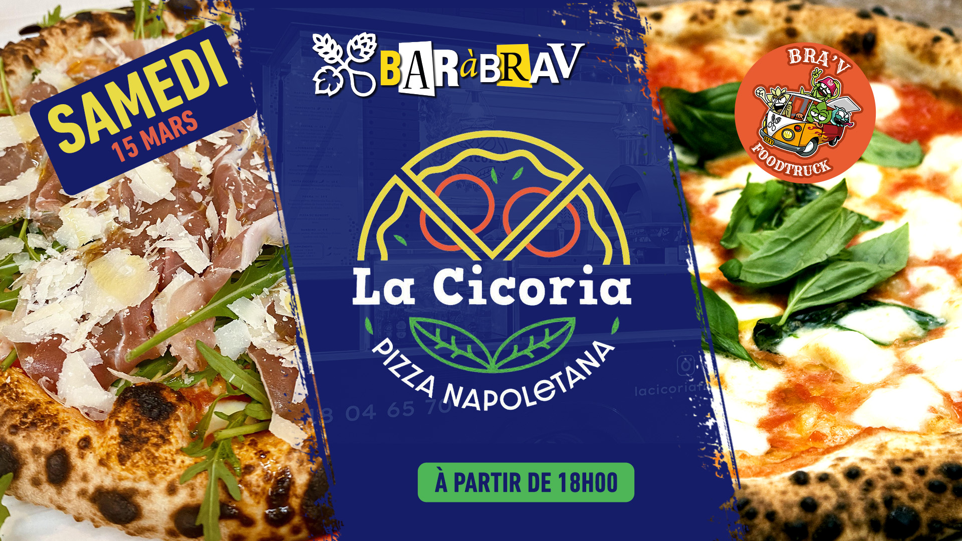 BaRàBraV Foodtruck pizza napolitaine la Cicoria