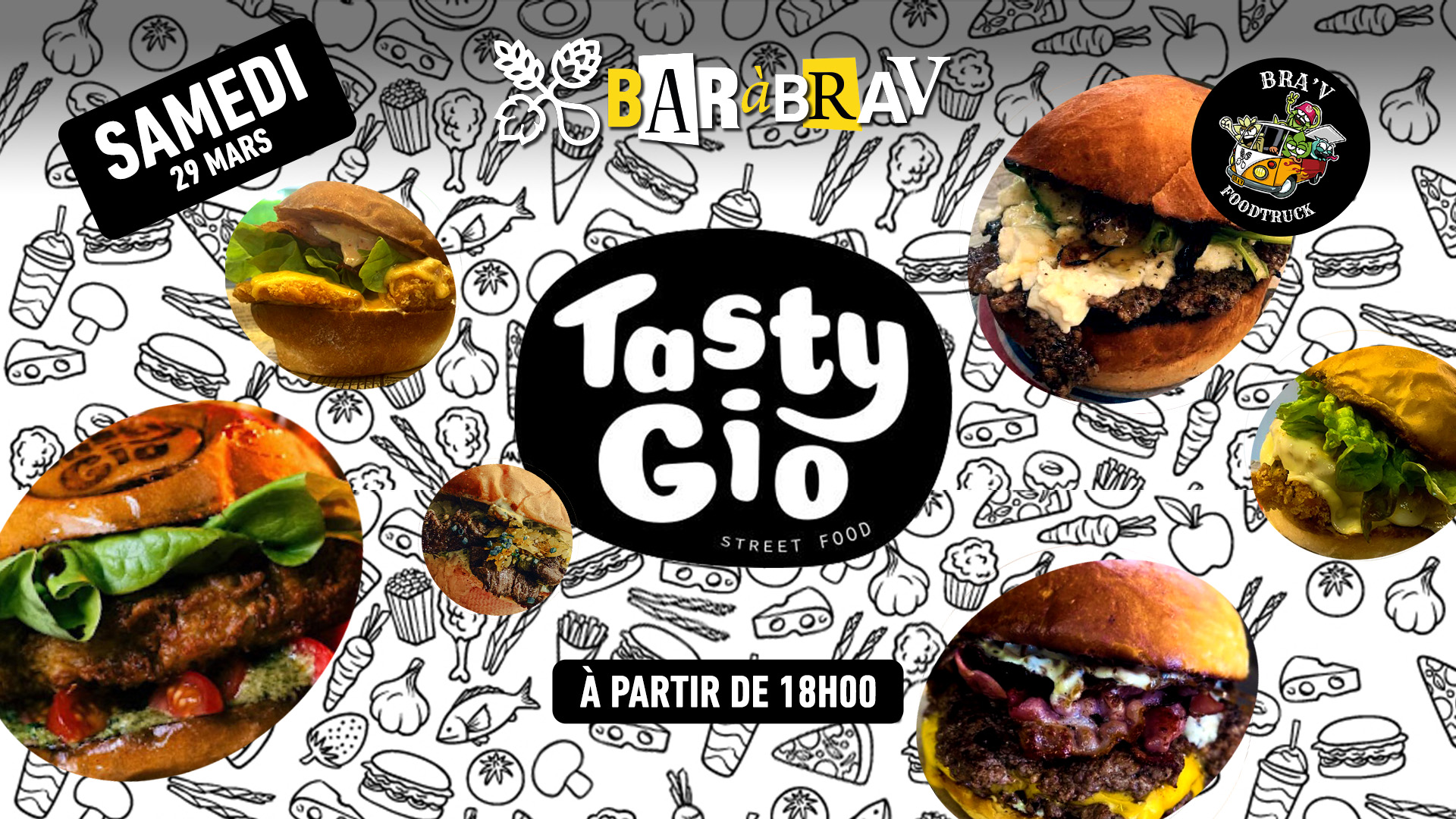 Foodtruck Tasty Gio au BaRàBraV, le spécialiste streetfood locale